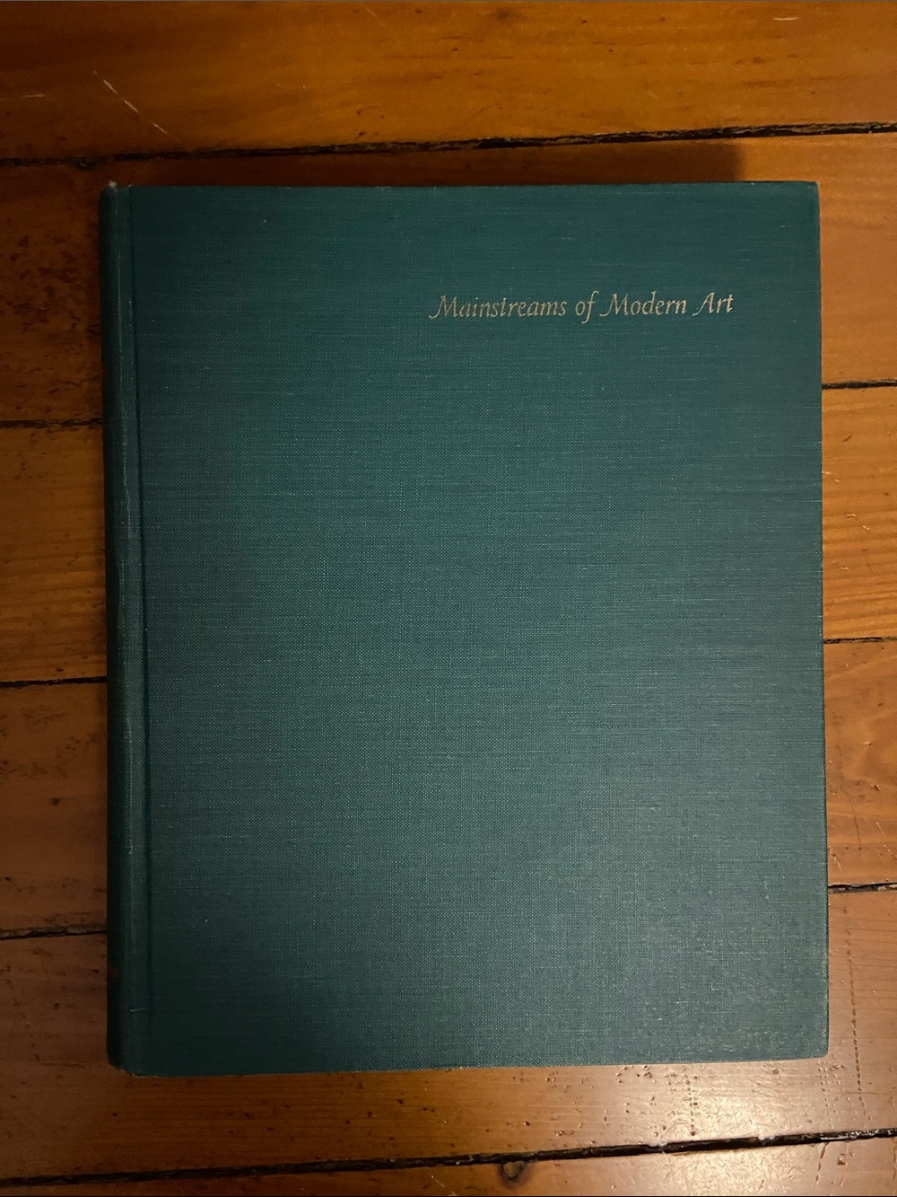 Vintage Modern Art Hardcover Book Green cloth Van Gogh Picasso artists Monet